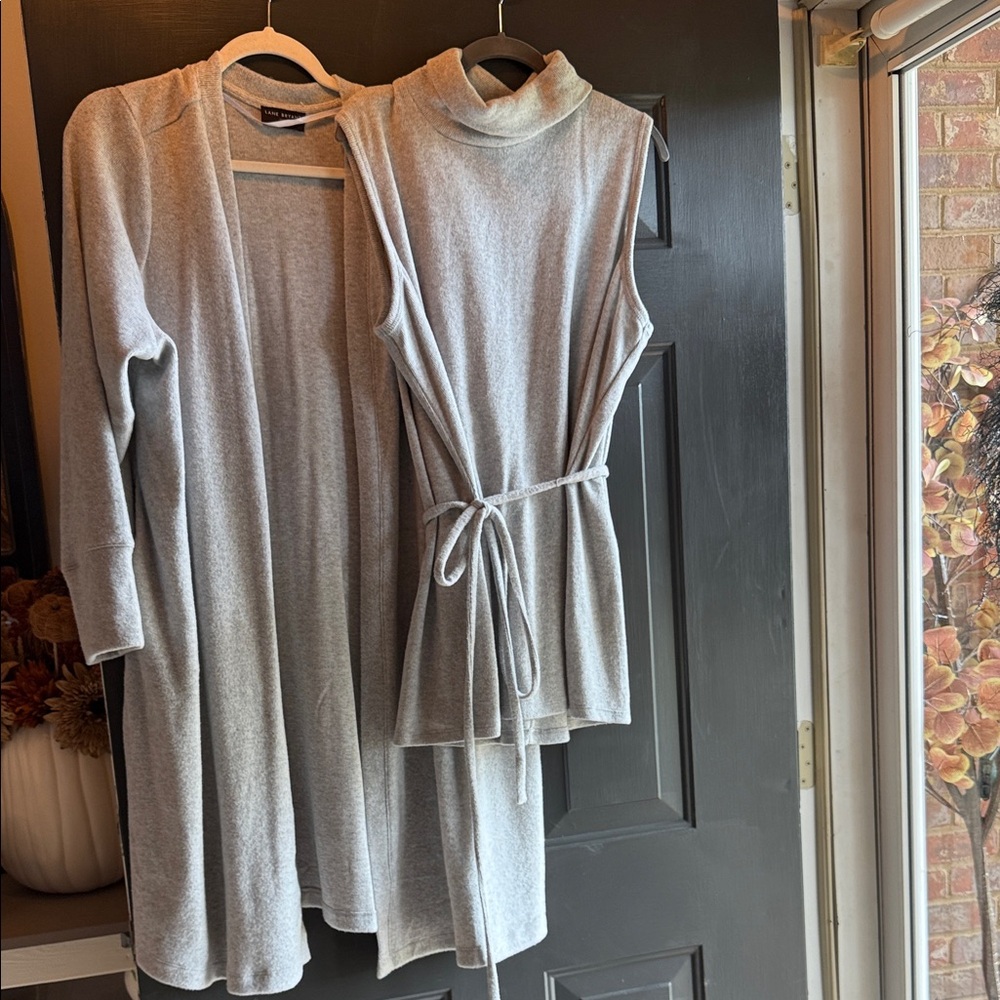 Lane Bryant Gray Sweater Cardigan Set